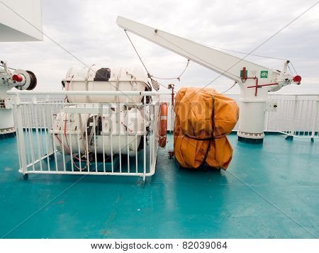 Davit and Life rafts