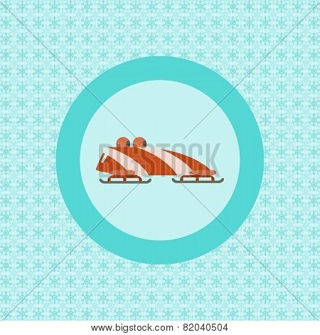 Bobsled Flat Icon