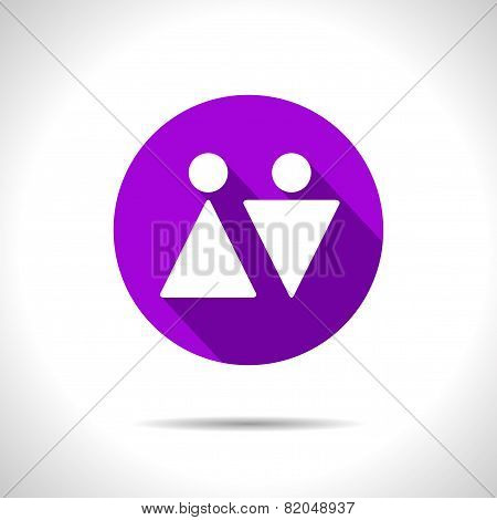 Vector Heterosexual Couple Icon. Eps10
