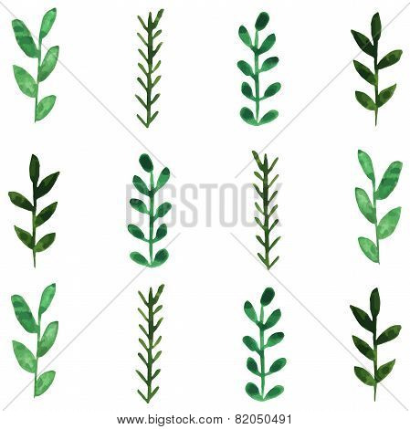 Floral watercolor vector