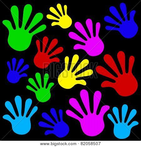 Handprints background