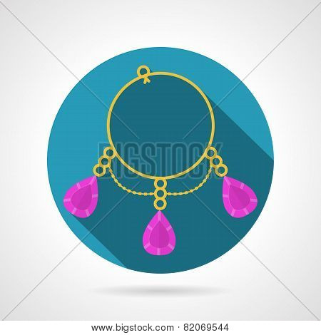 Bracelet colored vector icon