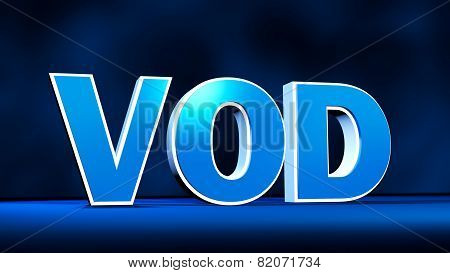 Vod Video On Demand Technology Three-dimensional Text