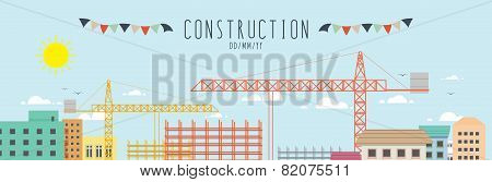 Construction site in the city