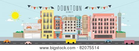 Downtown vector illustration
