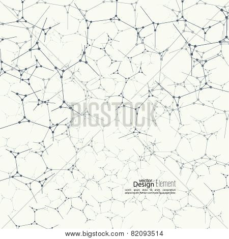 Abstract background with DNA molecule structure