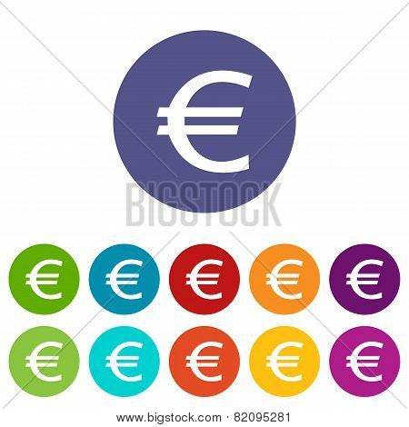 Euro flat icon