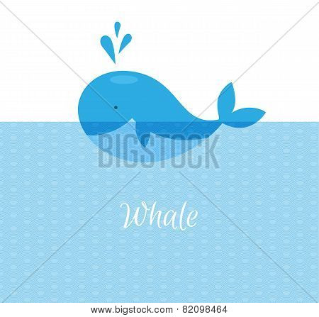 Blue Whale With Sea
