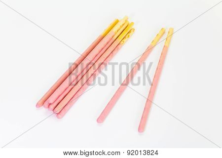 Biscuit stick strawberry
