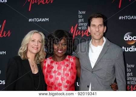 LOS ANGELES - MAY 28:  Betsy Beers, Viola Davis, Peter Nowalk at the 