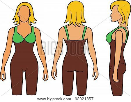 Woman mannequin slimming underwear torso