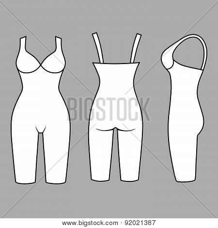 Woman outlined slimming underwear