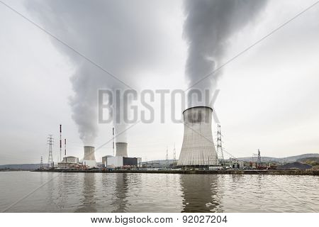 Nuclear Power Station By River