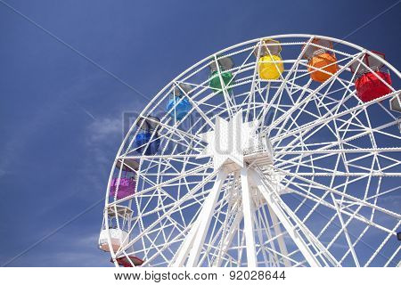 BARCELONA, SPAIN - MAY 2, 2015: Ferris-wheel in the Amusement Park on Mount Tibidabo in Barcelona, Catalonia, Spain