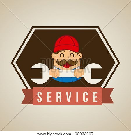 Tools design over beige background vector illustration