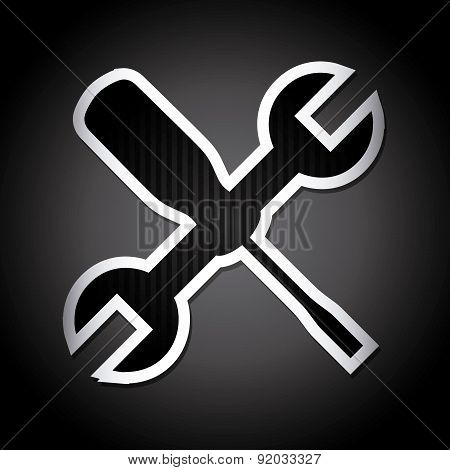 Tools design over black background vector illustration