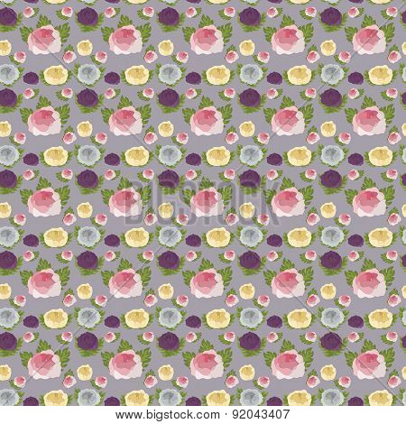 romantic floral pattern peonies