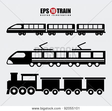 train design over gray background vector illustration