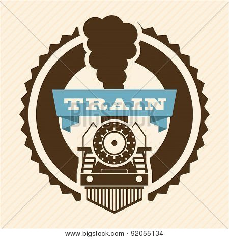 train design over pink background vector illustration