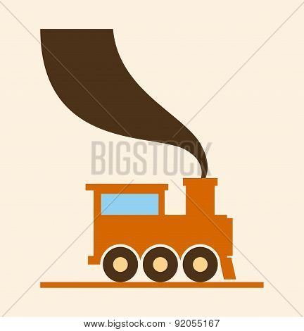 train design over pink background vector illustration
