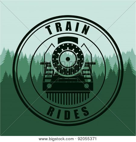 train design over green background vector illustration