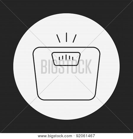 Weighing Machine Line Icon