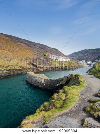 Harbor Wall In Boscastle Cornwall