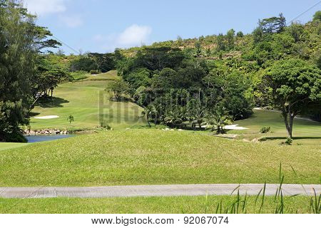 Beautiful golf course at the Constance Lemuria Resort.