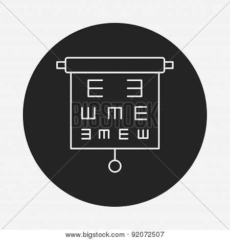 Eye Chart Line Icon