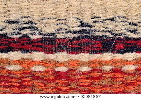 Striped Hand Woven Fabric Background