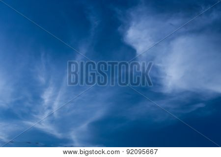White cloud with blue sky