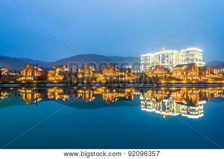 Quba - MARCH 26, 2015: Quba Rixos Hotel on March 26 in Azerbaijan, Quba. Quba Rixos Hotel is luxury hotel in northern Azerbaijan