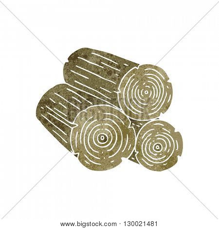freehand retro cartoon logs