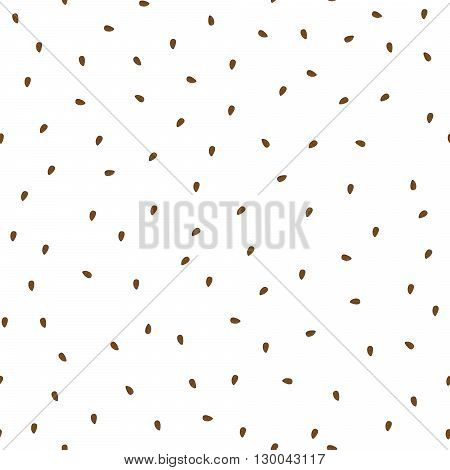 Flaxseeds seamless vector pattern. Packaging linseeds background design.