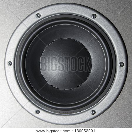 Speaker music loudspeaker closeup. Sounds of music