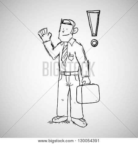 Businessman concept with icon design, vector illustration 10 eps graphic.