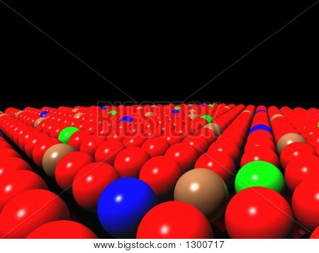 Palline colorate su sfondo nero, diversità