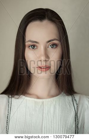 Portrait of a beautiful woman. glamorous portrait of young beautiful woman outdoor. Portrait of a cute woman. Portrait Of Young Smiling Beautiful Woman.