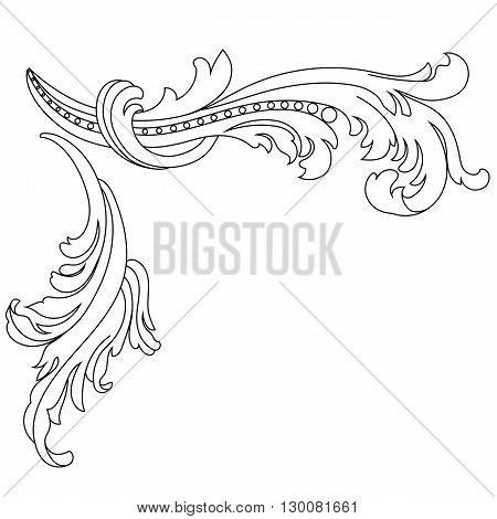 Vintage ornament, baroque ornament, scroll ornament, engraving ornament, border ornament, floral ornament, retro pattern, antique pattern, style acanthus pattern, foliage pattern, swirl pattern decorative pattern, filigree pattern. vector