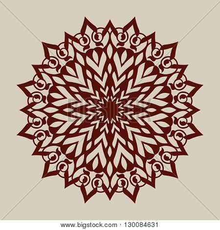The template mandala pattern for decorative rosette. A picture suitable for printing engraving laser cutting paper wood metal stencil manufacturing. Vector. Easy to edit