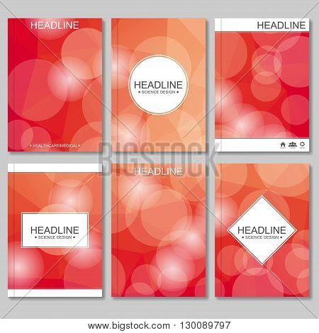 Modern vector templates for brochure, flyer, cover magazine or report in A4 size. Abstract geometric background with triangles. Vector illustration.