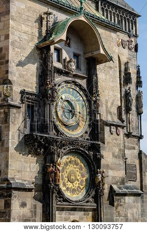 Astronomical Clock (Orloj) in the Old Town of Prague. Czech Republic