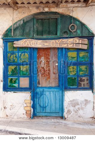 Opuszczonych grecki Cafe-ouzeri