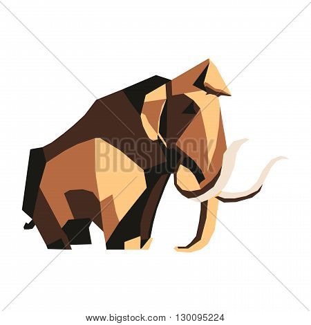 Polygon elephant. Flat elephant. EPS 10. Vector