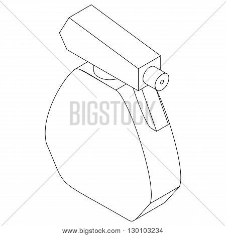Cleaning spray icon in isometric 3d style isolated on white background. House work