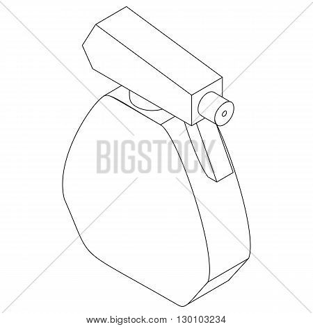 Cleaning spray icon in isometric 3d style isolated on white background. House work