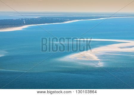 View of the beautiful coastal landscapes of the Arrabida region located on Setubal Portugal.