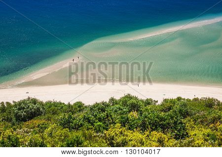 Beautiful landscape view of the National Park Arrabida in SetubalPortugal.