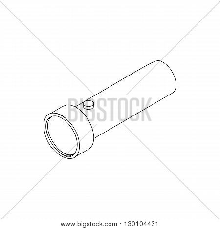 Spyglass icon in isometric 3d style isolated on white background