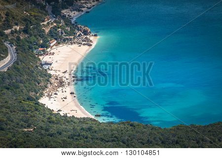 Beautiful landscape view of the National Park Arrabida in SetubalPortugal.